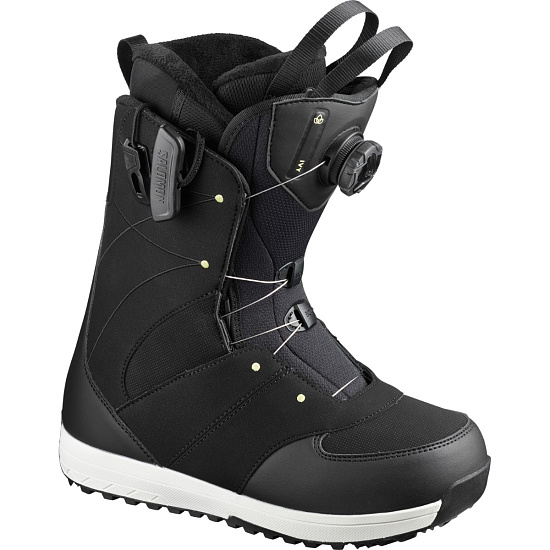 Сноубордические ботинки женские Salomon Ivy Boa Sj Bk/Bk/Pale Lime - Фото 1 большая