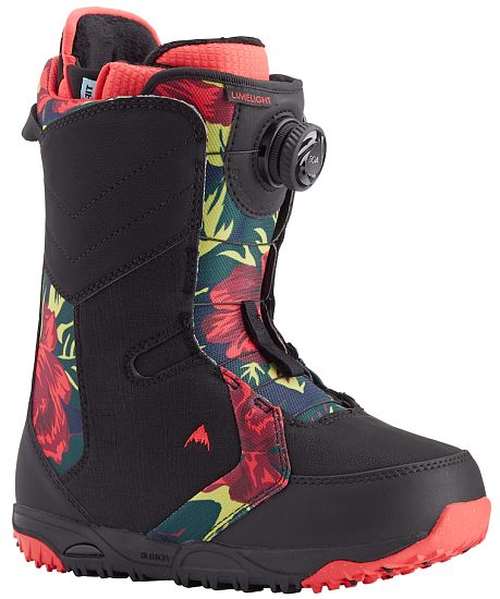 Сноубордические ботинки женские Burton Limelight Boa Black/Floral - Фото 1 большая