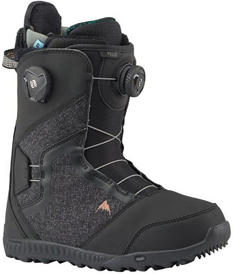 Сноубордические ботинки женские Burton Felix Boa Black - Фото 1 большая