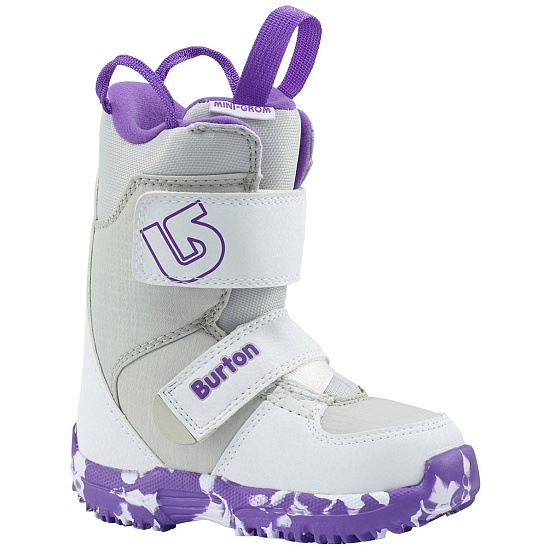 Сноубордические ботинки детские Burton Mini-Grom White/Purple - Фото 1 большая