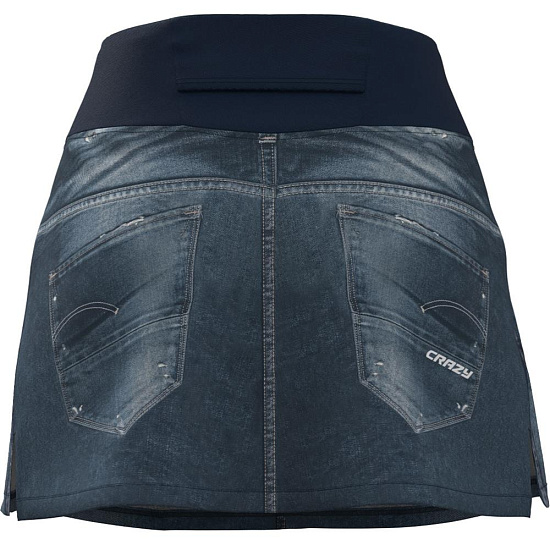 Юбка женская Crazy Idea Hidrogen Print Light Jeans - Фото 3 большая