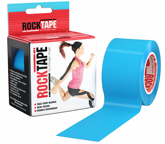 Кинезиотейп Rocktape Classic 5 см х 5 м голубой - Фото 1 большая