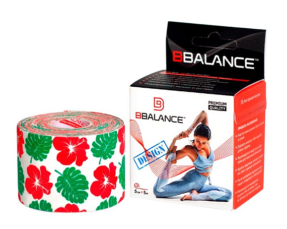 Кинезиотейп BBTape 5см x 5м Гавайи бел. - Фото 1 большая