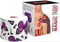 Кинезиотейп BBTape 5 см х 5 м бабочки