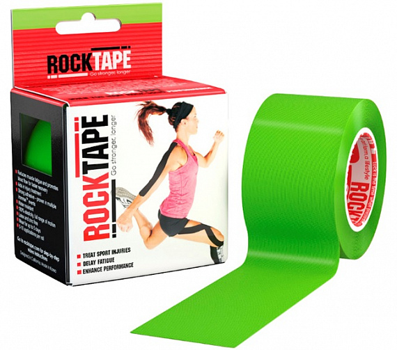 Кинезиотейп Rocktape Classic 5 см х 5 м зелёный - Фото 1 большая
