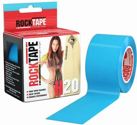 Кинезиотейп Rocktape H2O 5 см х 5 м голубой - Фото 1 большая