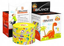 Кинезиотейп BBTape Kids 5см x 5м Машинки Желтый