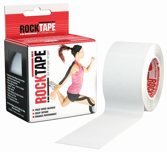 Кинезиотейп Rocktape Classic 5см х 5м Белый  - Фото 1 большая