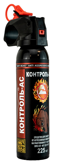 Аэрозоль Тюменские аэрозоли Контроль-АС Антимедведь 225мл с новым активатором с кольцом - Фото 1 большая