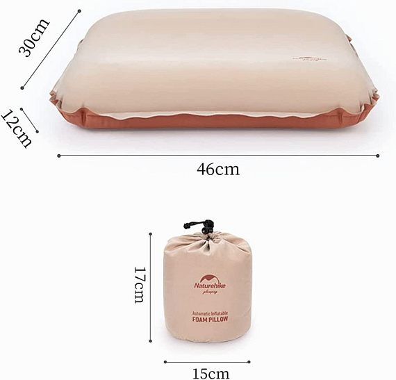 Подушка Naturehike 3D Comfortable Silent Apricot - Фото 2 большая