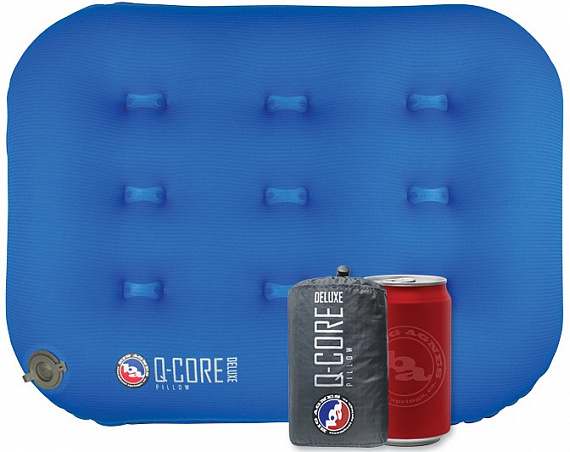 Подушка надувная Big Agnes Q-Core Deluxe Blue - Фото 4 большая