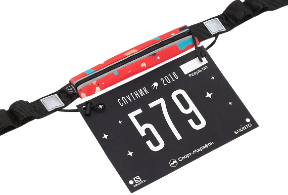 Поясная сумка Enklepp Run Belt Fast Red Terrazzo - Фото 5 большая