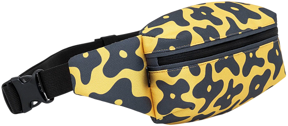 Поясная сумка Enklepp Mako 2.0 Black Flowers/Yellow - Фото 2 большая