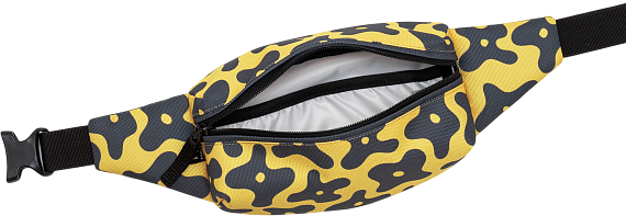Поясная сумка Enklepp Mako 2.0 Black Flowers/Yellow - Фото 4 большая