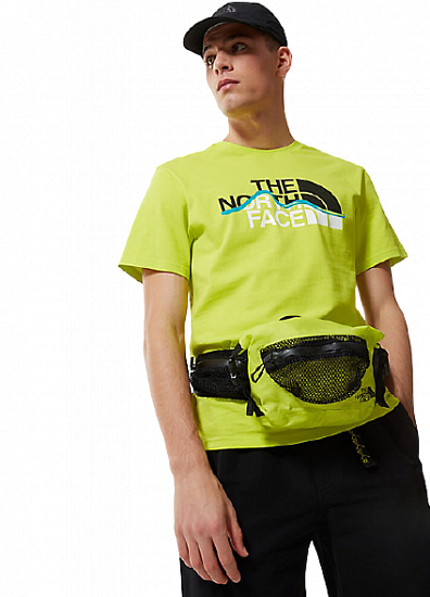 Поясная сумка The North Face Waterproof Lumbar Sulphur Spring Green-TNF Black - Фото 3 большая