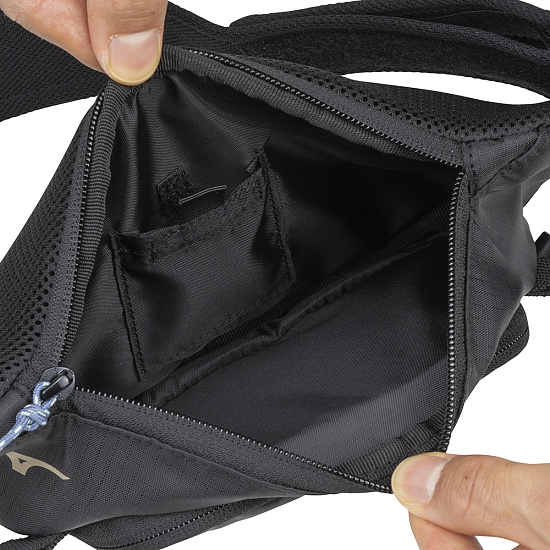 Поясная сумка Mizuno 2Way Waist Porch CR Black - Фото 4 большая
