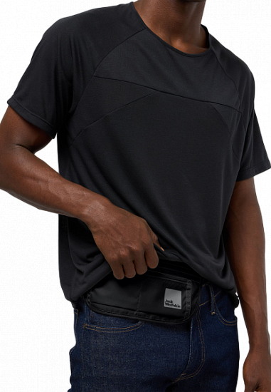 Поясная сумка Jack Wolfskin Document Belt De Luxe Black - Фото 8 большая