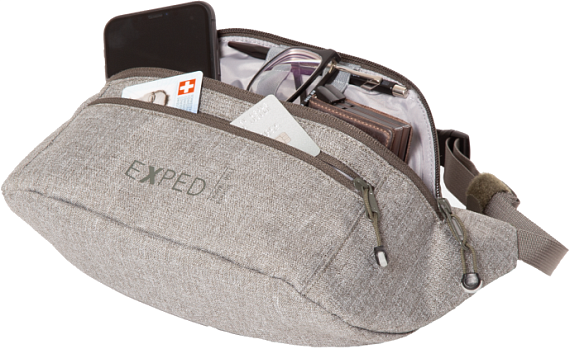 Сумка поясная Exped Travel Belt Pouch Grey Melange - Фото 1 большая