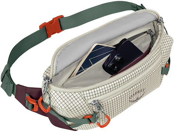 Поясная сумка Osprey Transporter Mystery White/Moody Burgundy - Фото 4 большая