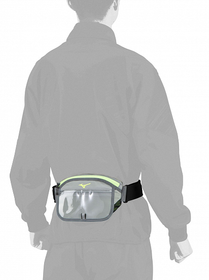 Поясная сумка Mizuno Waist Pouch M сер - Фото 6 большая