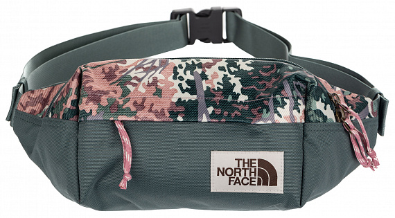 Поясная сумка The North Face Lumbar Pack Rose Tan Canvas Paint Print/Balsam Green/Foxglove Lavender - Фото 2 большая