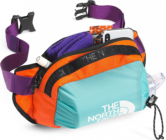 Поясная сумка The North Face Bozer Hip Pack III L Red Orange/Transantarctic Blue - Фото 3 большая