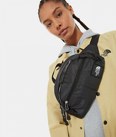 Поясная сумка The North Face Flyweight Bum Bag Asphalt Grey/TNF Black - Фото 3 большая