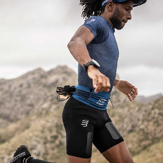 Стартовый пояс Compressport Free Belt Pro Синий - Фото 3 большая