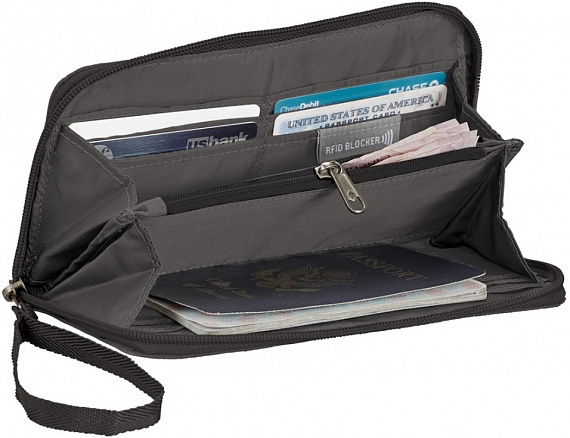 Кошелек Eagle Creek RFID Wristlet black/charcoal - Фото 2 большая