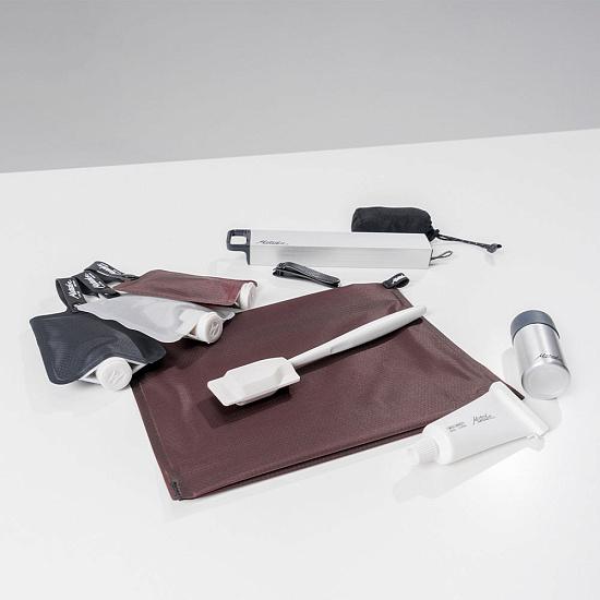Водонепроницаемая косметичка Matador FlatPak Zipper Toiletry Бордовый - Фото 6 большая