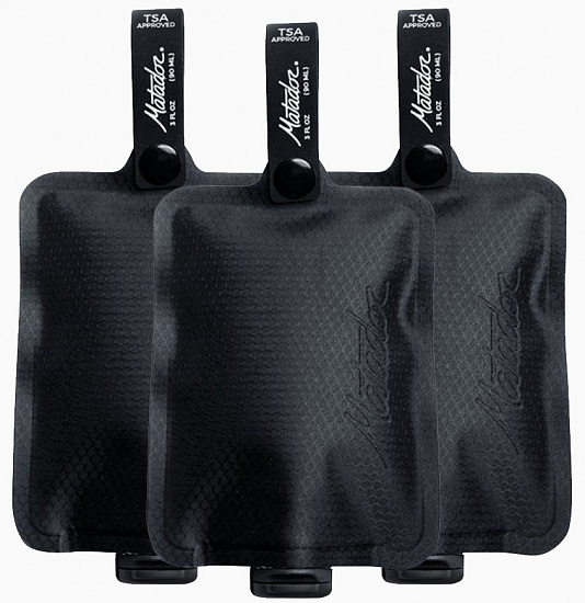 Набор флаконов Matador FlatPak Toiletry Bottle 90 мл Черный - Фото 1 большая