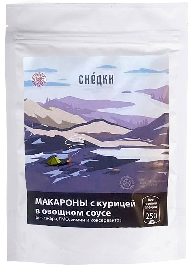 Макароны Снедки с курицей в овощном соусе 250г - Фото 1 большая