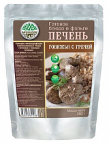 Каша гречневая с говяжьей печенью Кронидов 250г
