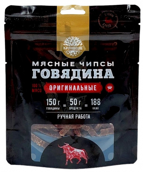 Чипсы Кронидов из говядины Оригинальные категория А 50г - Фото 1 большая