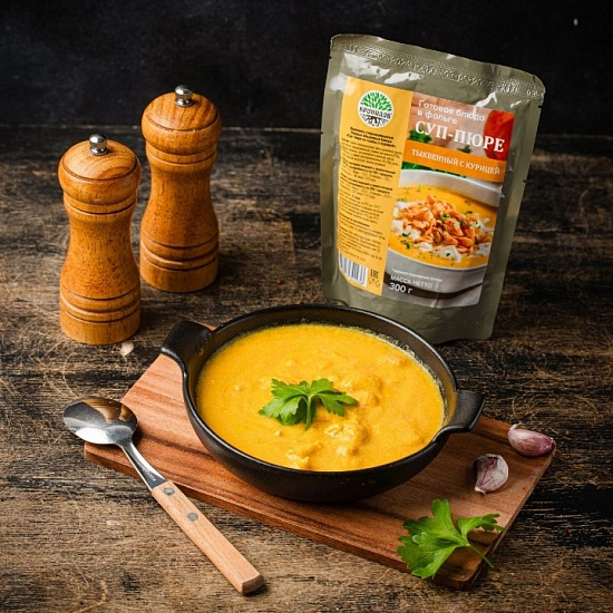 Суп-пюре Кронидов тыквенный с курицей 300г - Фото 2 большая