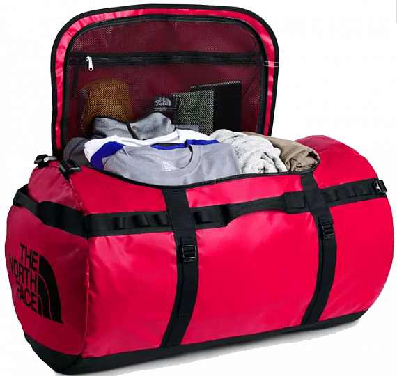 Баул The North Face Base Camp Duffel - XXL Red/Black - Фото 4 большая