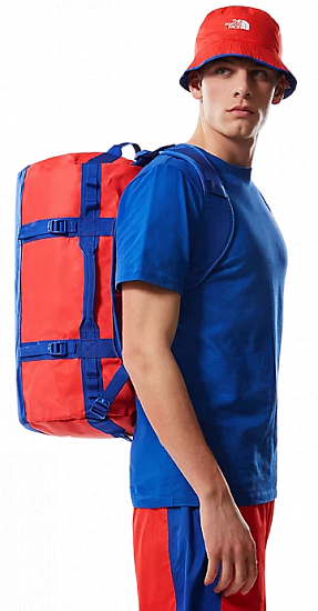 Баул The North Face Base Camp Duffel S Horizon Red-TNF Blue - Фото 7 большая