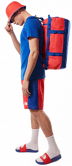 Баул The North Face Base Camp Duffel S Horizon Red-TNF Blue - Фото 8 большая