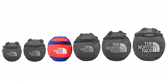 Баул The North Face Base Camp Duffel M Horizon Red-TNF Blue - Фото 5 большая