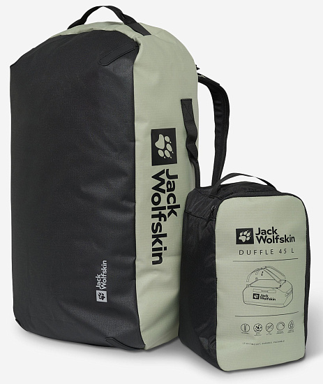 Баул Jack Wolfskin All-in Duffle 45 Mint Leaf - Фото 4 большая