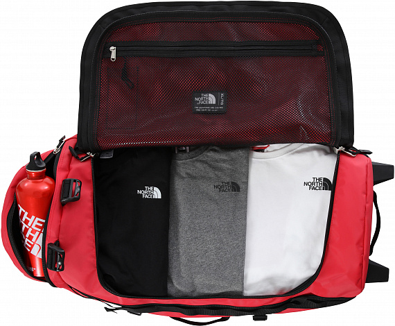 Баул The North Face Base Camp Duffel Roller Red - Фото 4 большая