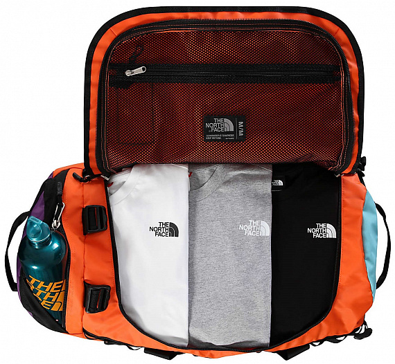 Баул The North Face Base Camp Duffel M Red Orange/Transantarctic Blue - Фото 3 большая