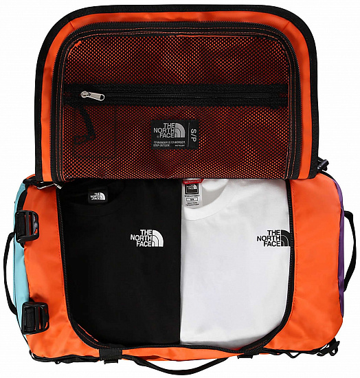 Баул The North Face Base Camp Duffel S Red Orange/Transantarctic Blue - Фото 3 большая