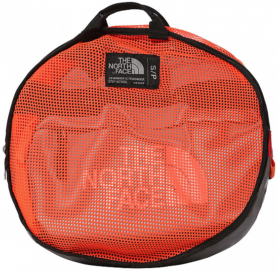Баул The North Face Base Camp Duffel S Red Orange/Transantarctic Blue - Фото 4 большая
