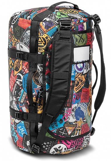 Баул The North Face Base Camp Duffel S Red Sticker Bomb Print/Black - Фото 2 большая