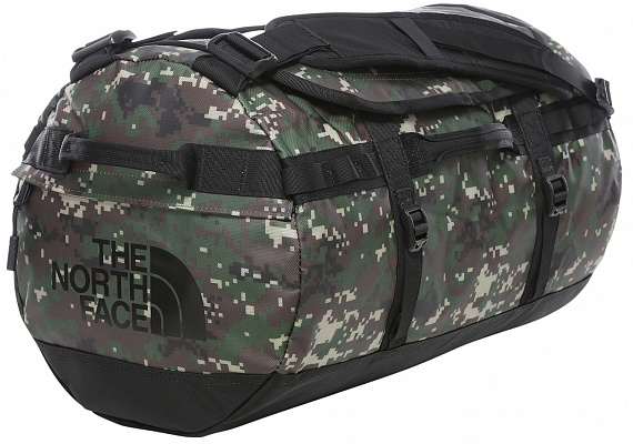 Баул The North Face Base Camp Duffel S Burnt Olive Green Digi Camo/TNF Black - Фото 1 большая