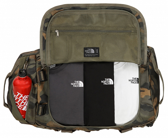 Баул The North Face Base Camp Duffel M Burnt Olive Green Waxed Camo Print/Burnt Olive - Фото 3 большая