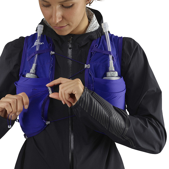 Рюкзак женский Salomon Adv Skin 8 Set Clematis Blue/Al - Фото 4 большая
