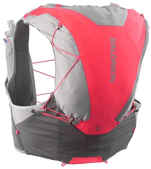Рюкзак Salomon Adv Skin 12 Set Castelrock/Alloy/Neon Flame - Фото 1 большая