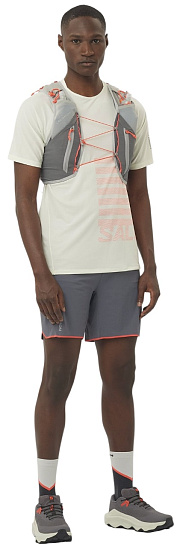 Рюкзак Salomon Adv Skin 12 Set Castelrock/Alloy/Neon Flame - Фото 6 большая